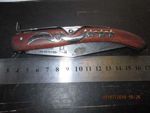 Very old well used large OKAPI knife...Made in SA...please view images