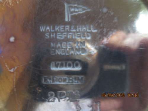 BEAUTIFULLY MADE WALKER & HALL TEA POT NUMBERED ETC!!!... PLEASE LOOK!!