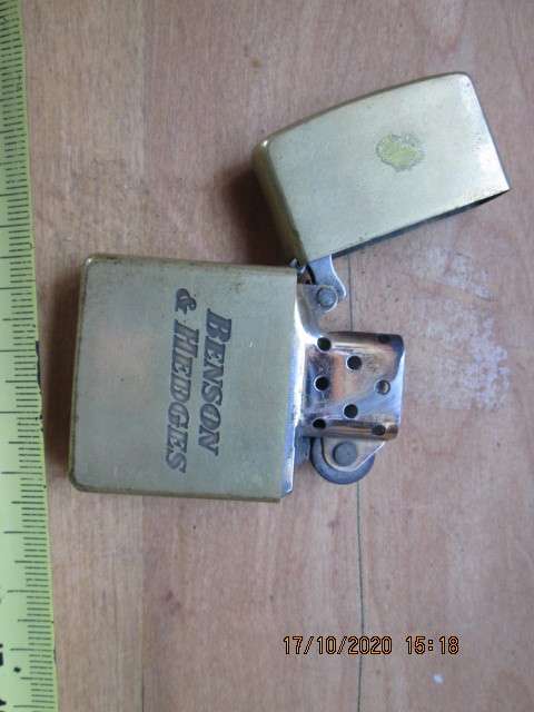 Great find..."BENSON & HEDGES" Brass Zippo Genuine item. Please see