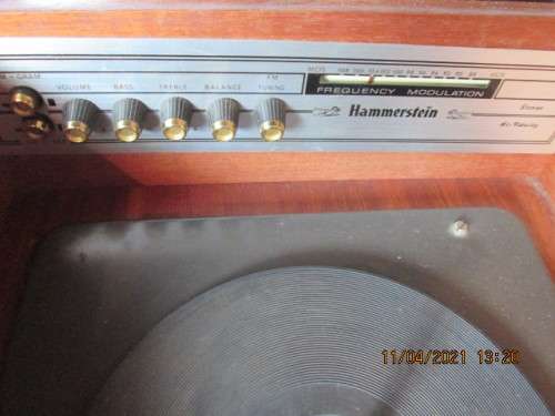 VINTAGE RADIOGRAM FOR REFURBISHMENT. HAMMERSTEIN AND GARRARD...PLEASE READ