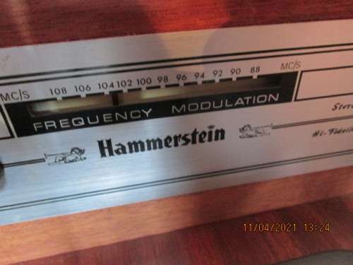 VINTAGE RADIOGRAM FOR REFURBISHMENT. HAMMERSTEIN AND GARRARD...PLEASE READ