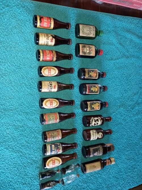 SOME RARE MINIATURE BOTTLES...SAB BEERS, LECOL ETC. PLEASE SEE