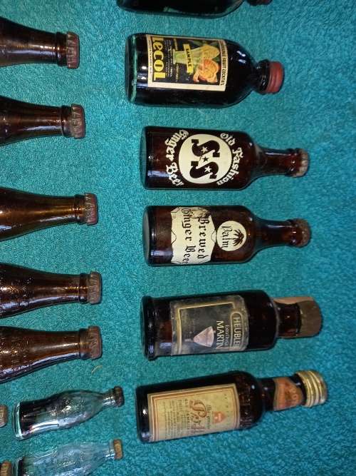 SOME RARE MINIATURE BOTTLES...SAB BEERS, LECOL ETC. PLEASE SEE