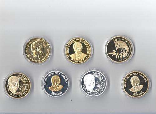 RARE MANDELA MEDALLION SET OF 7!!!  LIMITED EDITION!!!