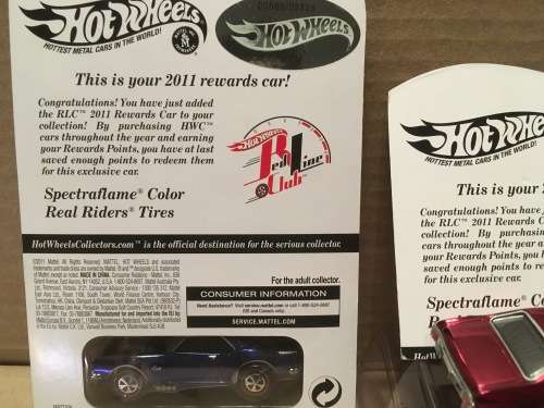 Hot Wheels Redline Club RLC 2011 Rewards - heavy chevy and Chevelle SS - Hotwheels collectors