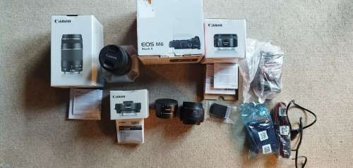 Canon M6 Mark II + 2 Canon Lens+ Canon Lens Adaptor