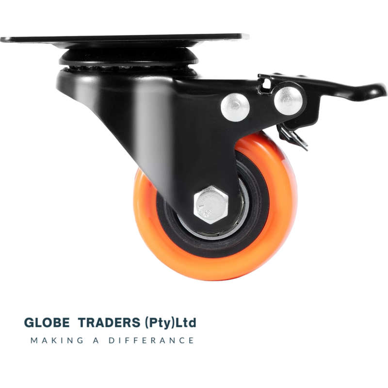 Caster Wheels, (Lockable)  50mm Swivel Plate Casters, Heavy Duty (68kg weight) For Cart, workbench