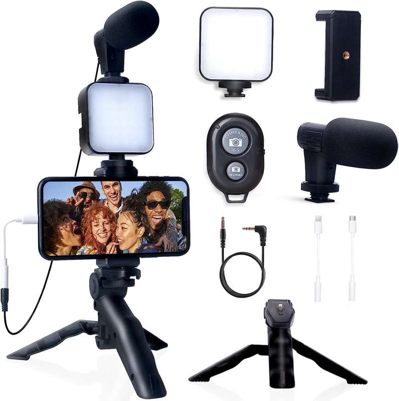 Video Making kit / Vlogging Selfie kit / Video Photo kit / Phone Vlogging Selfie light kit for