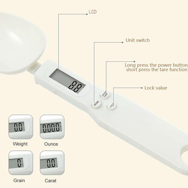 Digital Spoon Scale Electronic Measuring Spoon Scale Household Kitchen Spoon Scale Food Scale