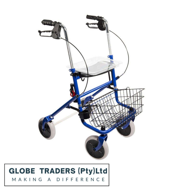 Old age walker /  Rollator 4 Wheel Deluxe Stroller / Disable Walker (Secondhand)