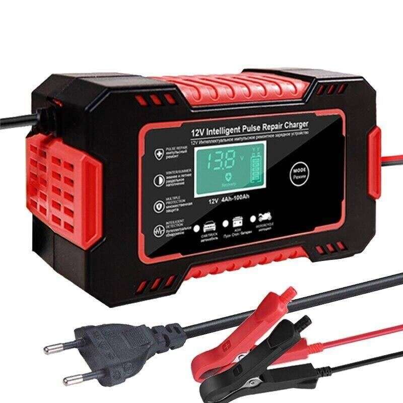 Car Battery Charger 12V 6A Fast Charger Automatic Smart Pulse Repair AGM/GEL