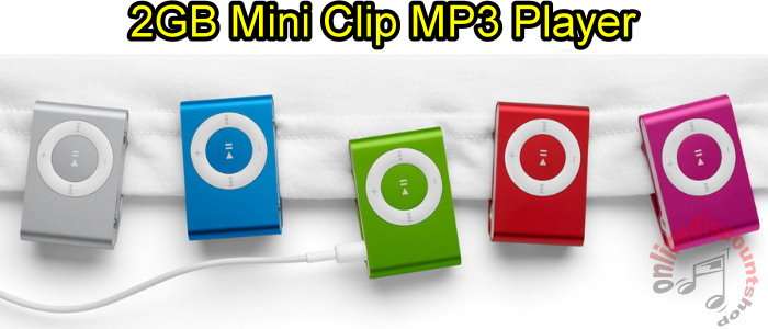 New 2GB Usb Flash Drive Mini Clip MP3 Player