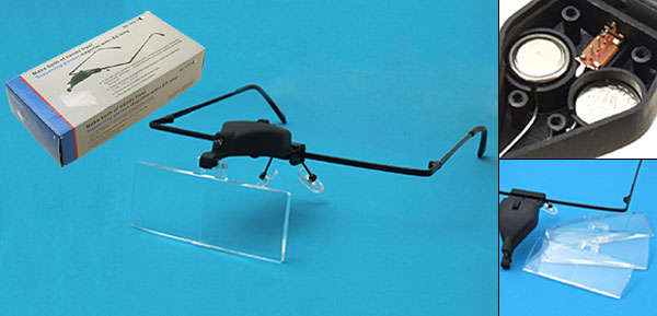 Supporting Glasses Magnifier Watch Eye Loupe Led Lamp