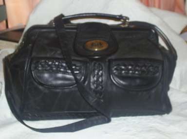 Genuine Leather Patchwork Holdall Handbag