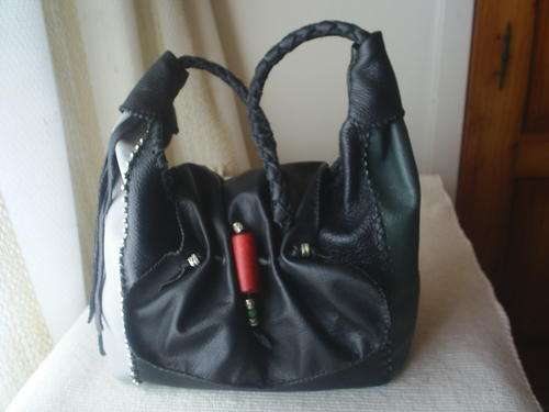 Genuine Leather 3 Tone Handcrafted Ladies Handbag