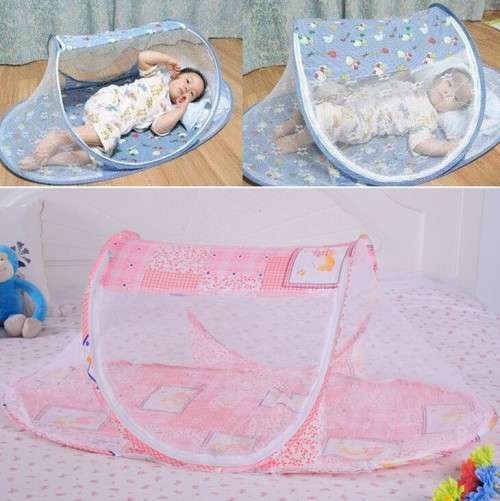 Portable Foldable Baby Mosquito Tent! (BLUE) (Similar as photo)