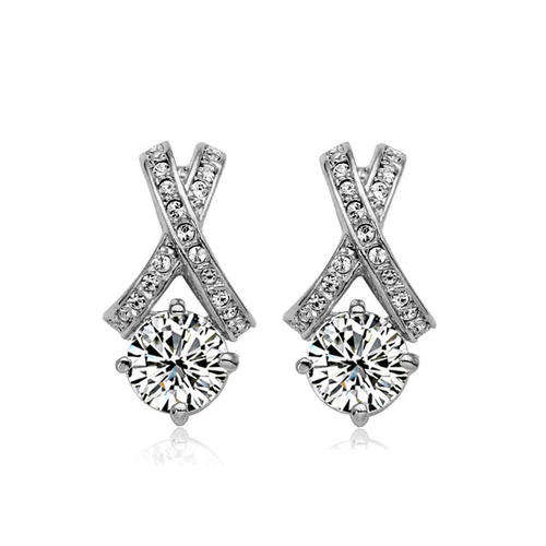 STUNNING HIGH QUALITY Austrian Crystal Stellux Cubic Zirconia earings  LOCAL STOCK