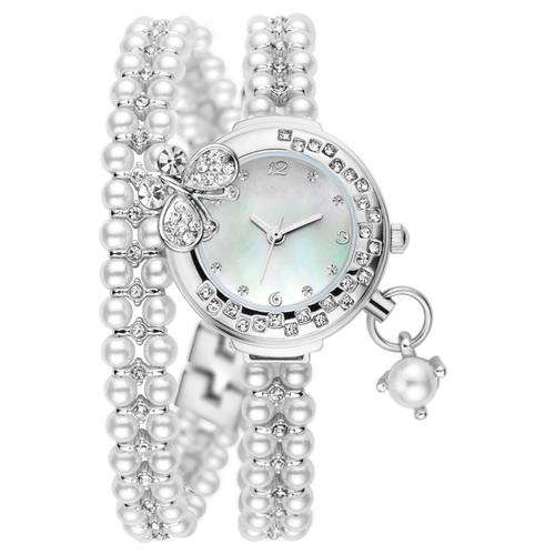 Women Pearl Bracelet Watch