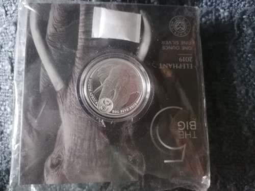2019 Silver R5 Brilliant Uncirculated 1oz Coin Big 5 Elaphant South Africa