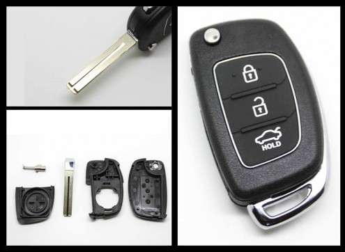 Hyundai i20 /i30/ix 35 3 button remote key blank