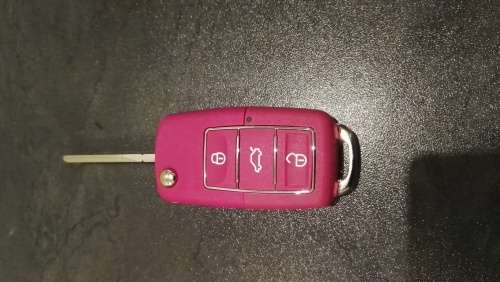 VWy  Polo / Golf 3 Button High Quality  Waterproof Key Shell ( Pink )