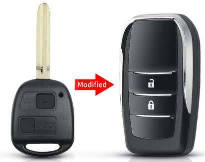 2 Buttons Modified Flip Remote Key Shell Case fit for TOYOTA Corolla ,Land cruiser