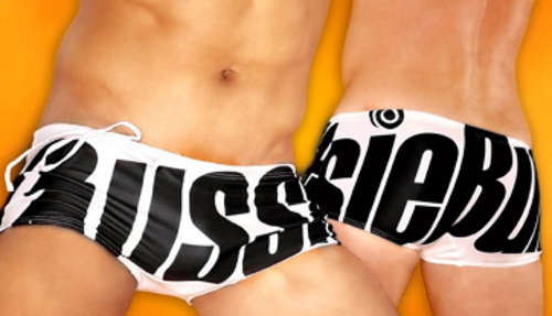 Aussiebum Briefs Black on White - Extra Large