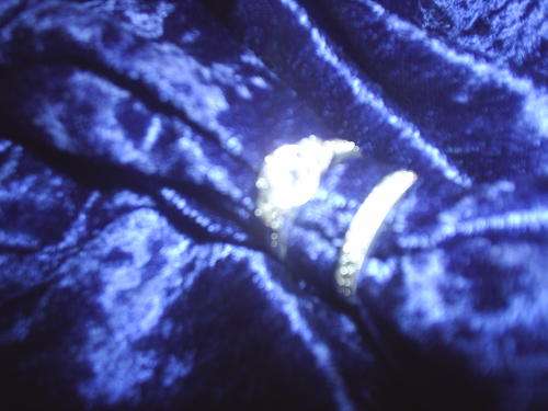 Silver wedding ring set