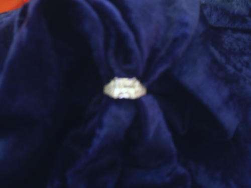 Beautiful silver 925 ring with large created diamond
