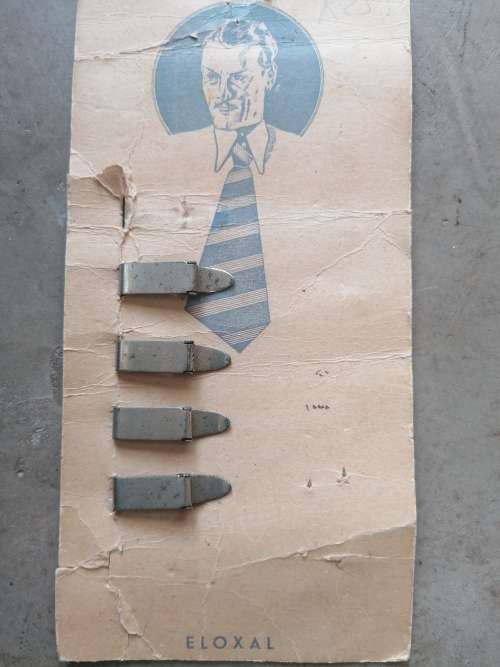 Vintage Eloxal Tie Clips on orignal card!!