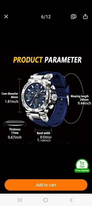 Lige Foxbox mens Wristwatch Black