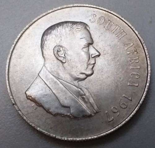 1967 RSA SILVER R1 Dr Hendrik Verwoerd (Uncirculated English) (BID PER COIN TO TAKE BOTH)