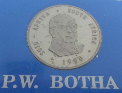 1990 R1 Proof Coin - PW BOTHA (in original casing)