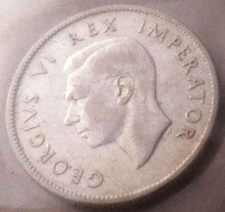 1937 Collection of Union of South Africa: incl SILVER HALF CROWN + TWO + ONE SHILLING