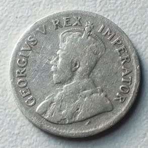 1933 South Africa Threepence ("union tickey") - EXCELLENT DETAILS!! - 80% SILVER