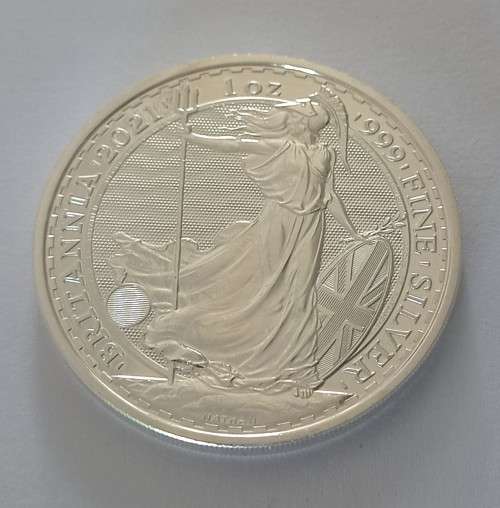 1oz Fine Silver 2021 bullion coin: BRITANNIA with Queen (in GRC Mint certificate) - FOUR TO BUY!
