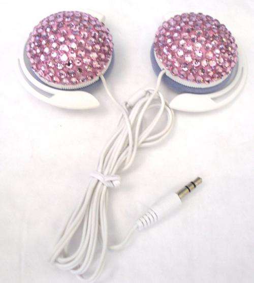 SUPER COOL BLING EARPHONES WITH EAR SUPPORT & MUFFS