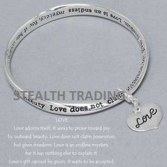 LOVE - INSCRIBED BRACELET BANGLE