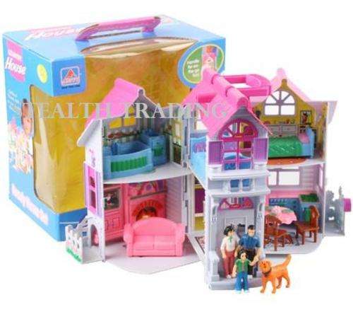 DOLL HOUSE WITH FURNITURE AND ACCESSORIES