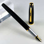 FOUNTAIN PEN KAIGELU 300 MEDIUM NIB BLACK WITH GOLD AND SILVER TRIM