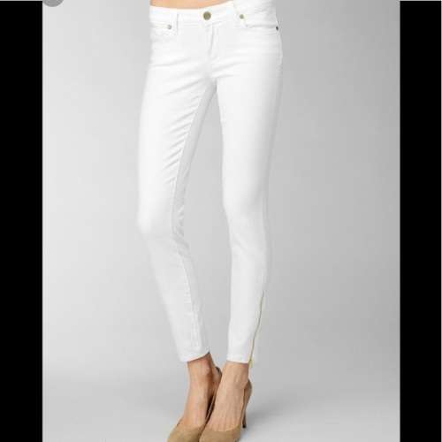 White Skinny Pants with Golden Buttons. Size 26 - 32 available