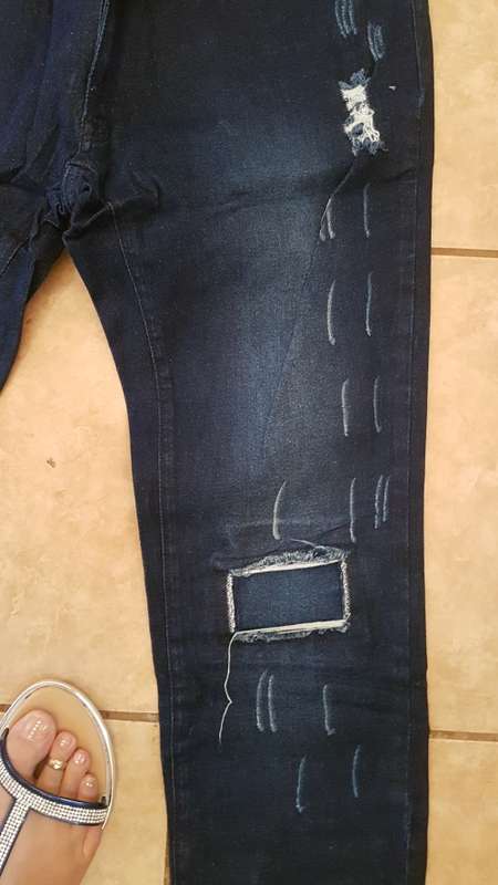 Navy Freyed Jeans  ******SA Size 44*********