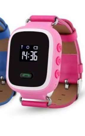 Pink kids gps tracker watch