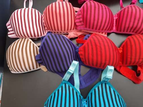 Striped padded bras. Size 36 - 40,  B and C cups