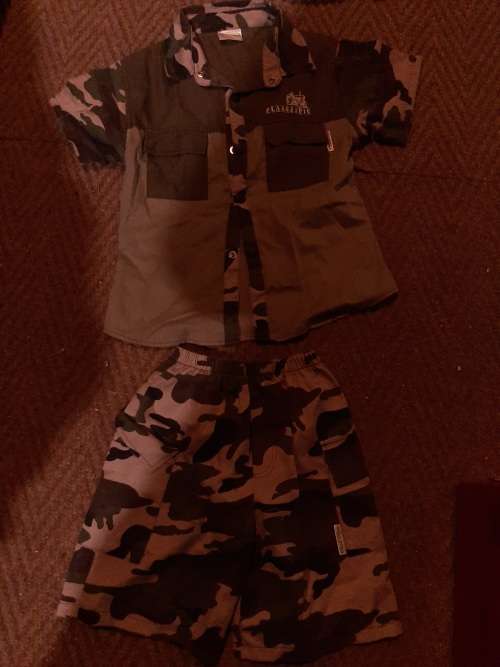 Boys Camo Outfit Size 7 - 8 Yrs