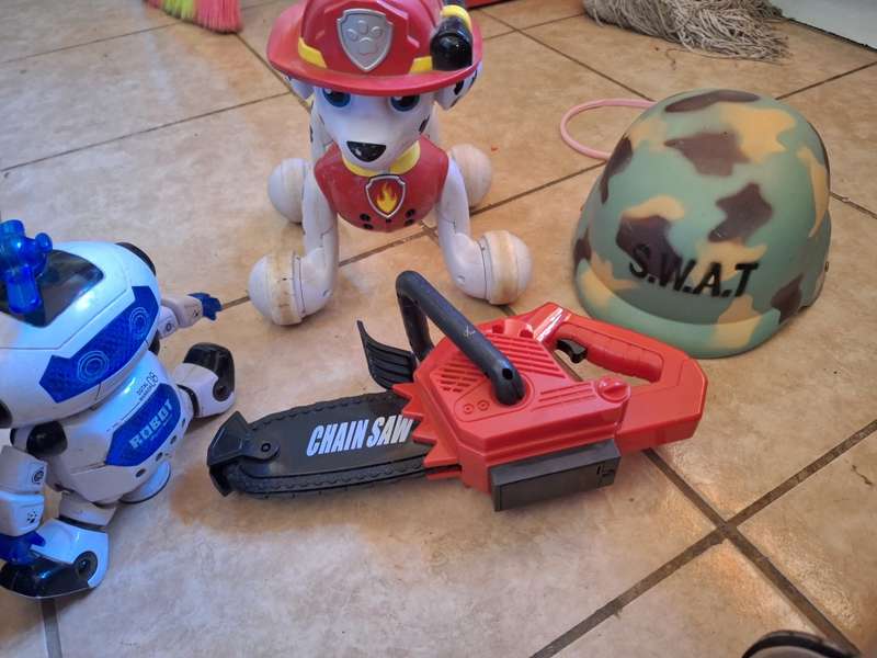 Boy toys- interactive paw patroll pup, robot and other