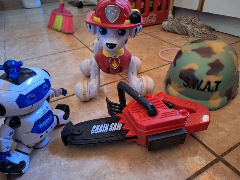 Boy toys- interactive paw patroll pup, robot and other