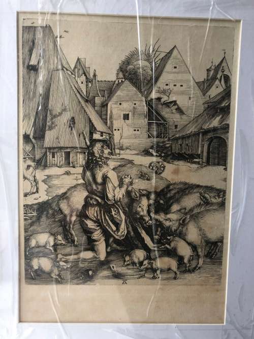WOW!! RARE 19th CENTURY ALBRECHT DURER ENGRAVING 240 X 190mm WOW!!