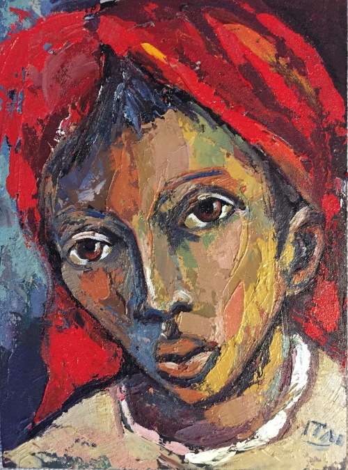 Stunning Itai Vangani original oil painting (40 x30 cm). Very low start. Investment art.