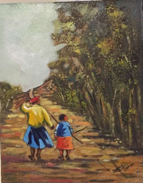 Stunning Francis Sibanda original oil painting (26 x 20 cm). No need to frame.